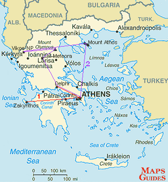 La Grèce - carte