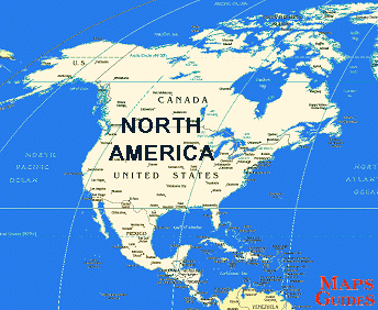 Severní Amerika - mapa